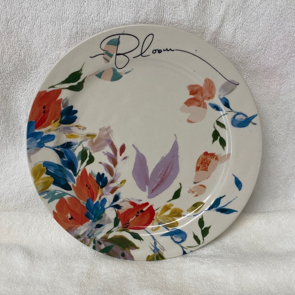 Anthropologie Multicolor Floral Plate